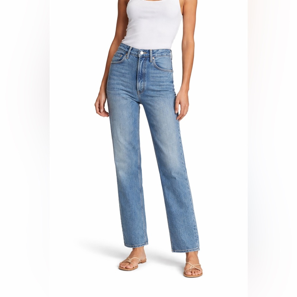 AGOLDE Light Blue High-Rise Straight Jeans